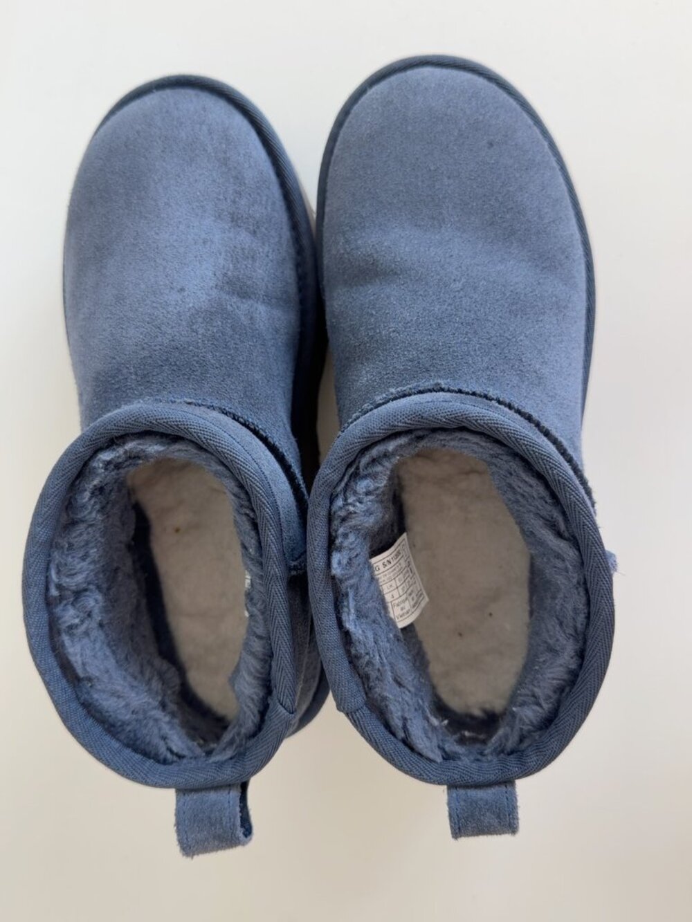 UGG Classic Ultra Mini Platform Boots Big Sky Blue Suede Size 6 - Picture 6 of 9